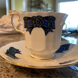 Elizabethan fine bone China Nova Scotia Tartan Teacup and Saucer